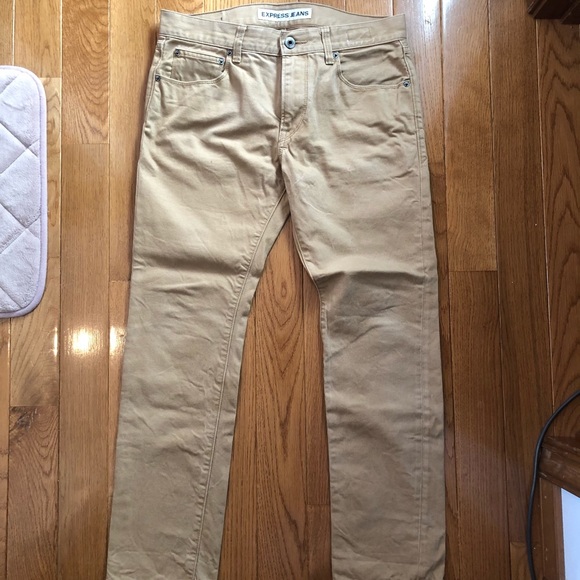 Express for Mens jeans slim fit Light brown - Picture 2 of 6